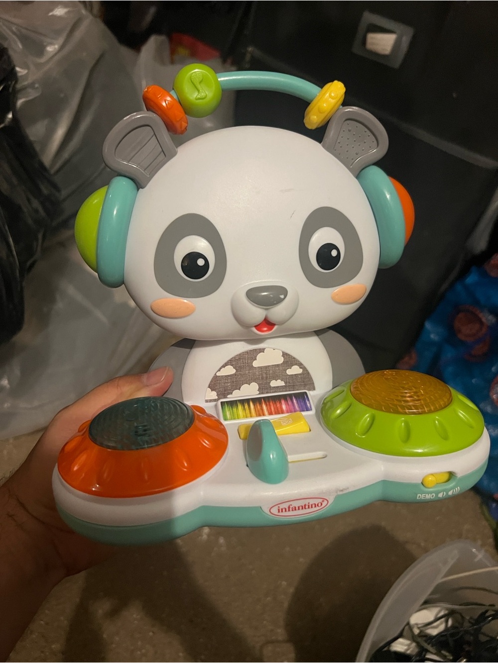 Infantino Spin & Slide DJ Panda - 16 Songs Busy Beads Motor Skills New Battery